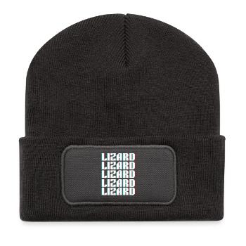 Eidechse - Recycelte Patch Beanie - Dunkelgrau - Vorne
