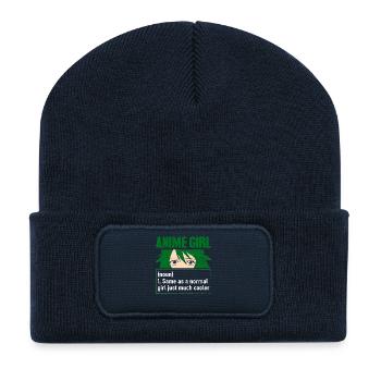 Anime Manga Otaku Kawaii Japon Cosplay Bande dessinée - Beanie recyclé à patch - bleu marine - Devant