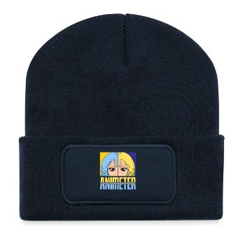 Anime Manga Otaku Kawaii Japan Cosplay Comic - Recycled Patch Beanie - french navy - Front