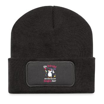 Junggesellenabschied Hochzeit Braut Trauzeugin - Recycelte Patch Beanie - Dunkelgrau - Vorne