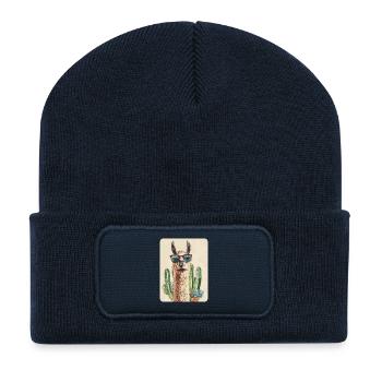 lama - Recycled Patch Beanie - french navy - Front