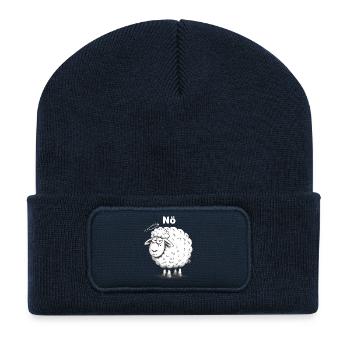 Basse-Autriche – Grumpy Sheep Humour Design - Beanie recyclé à patch - bleu marine - Devant