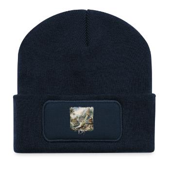 Bali Aquarell, Bali Indonesien - Recycelte Patch Beanie - French Navy - Vorne