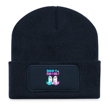 Halloween Gender Reveal - Recycelte Patch Beanie - French Navy - Vorne