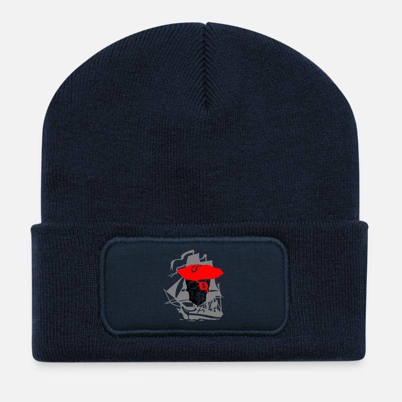Pirat - Recycelte Patch Beanie - French Navy