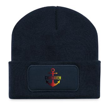 Anker Cuxhaven Nordsee - Recycelte Patch Beanie - French Navy - Vorne