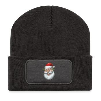 Fröhnacht Santa Wreath - Recycled Patch Beanie - dark grey - Front