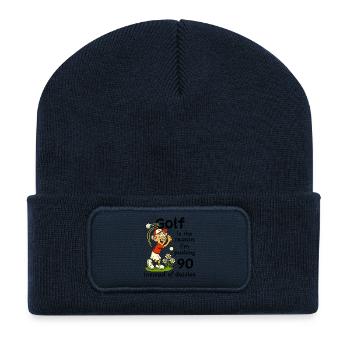 Golf - Pushing 90 - Frau - Recycelte Patch Beanie - French Navy - Vorne