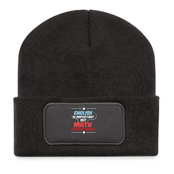 Mathematik Mathe Mathelehrer Mathematiker - Recycelte Patch Beanie - Dunkelgrau - Vorne