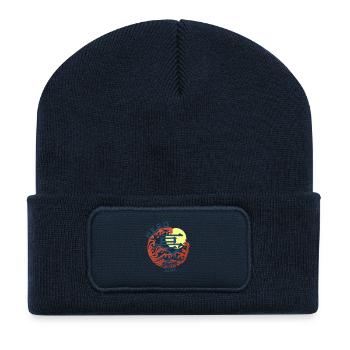 Japan Hero since June 2017 Geburtstaggeschenk - Recycelte Patch Beanie - French Navy - Vorne