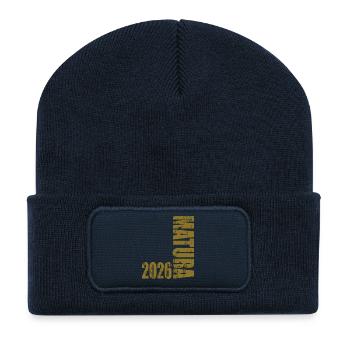 Maturité 2026 - Beanie recyclé à patch - bleu marine - Devant