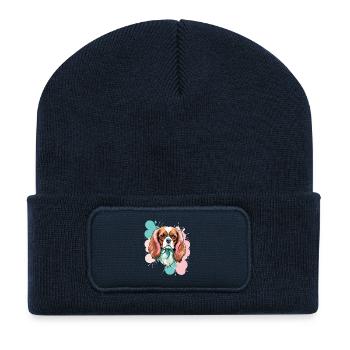 Cavalier King Charles Spaniel arbexplosion - Recycled Patch Beanie - french navy - Front