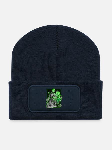 Magie - Beanie recyclé à patch - bleu marine