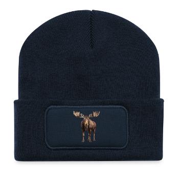 Elch - Recycelte Patch Beanie - French Navy - Vorne