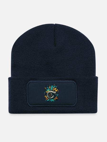 Turbo Schnecke Turbolader Boost Explosion - Recycelte Patch Beanie - French Navy