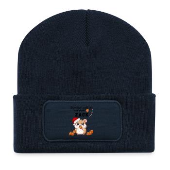 Xmas Hamster Kekse - Recycelte Patch Beanie - French Navy - Vorne