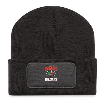 Santa Skis Through Rizzmas - Recycled Patch Beanie - dark grey - Front