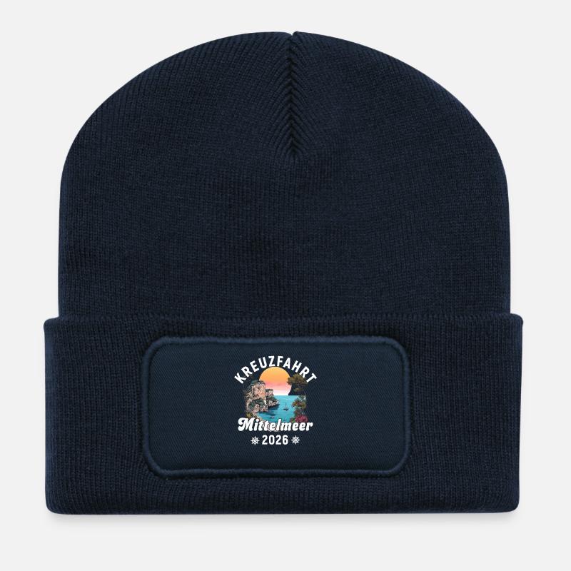 Kreuzfahrt Mittelmeer 2026 - Recycelte Patch Beanie - French Navy