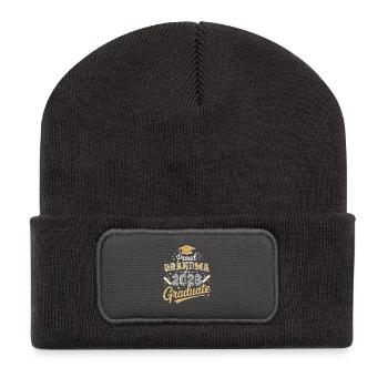 Proud Grandma of a 2026 Graduate - Recycled Patch Beanie - dark grey - Front