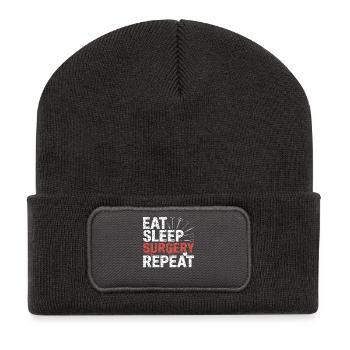 Manger Chirurgie du sommeil Répéter - Beanie recyclé à patch - charbon - Devant