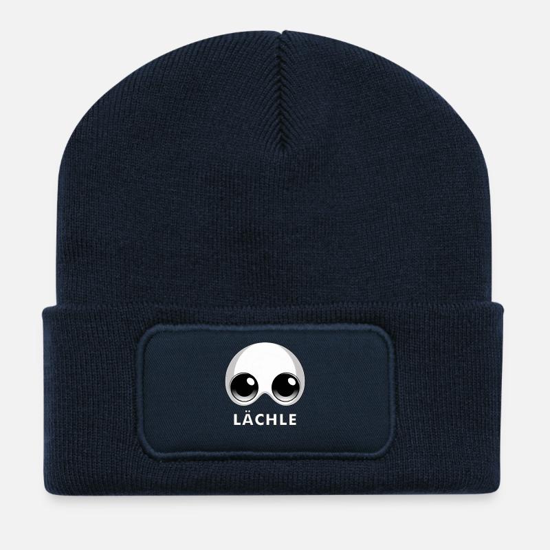 KOPF LÄCHLE - Recycelte Patch Beanie - French Navy