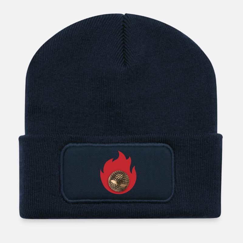 Petanque-Feuer - Recycelte Patch Beanie - French Navy