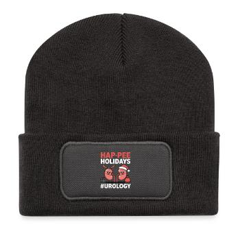 Urologie Krankenschwester Nephrologie Urologe Krankenpflege - Recycelte Patch Beanie - Dunkelgrau - Vorne