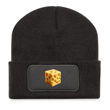 Costume de fromage - Beanie recyclé à patch - charbon - Devant