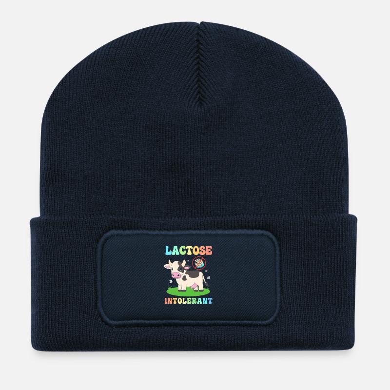 Flatulence Milk Allergy Lactose Intolerance - Recycled Patch Beanie - french navy