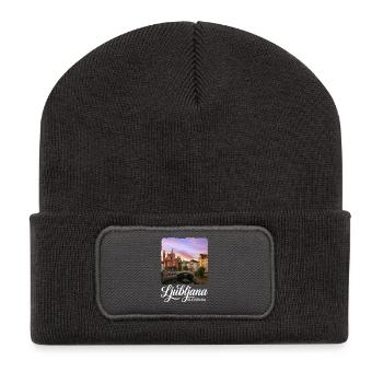 Ljubljana Slovenia - Recycled Patch Beanie - dark grey - Front
