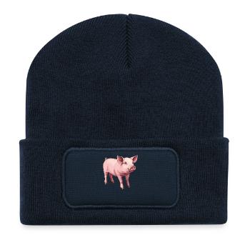 Schweine Schwein - Recycelte Patch Beanie - French Navy - Vorne