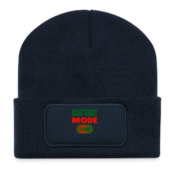 Roast Turkey Mode ON - Recycled Patch Beanie - french navy - Front