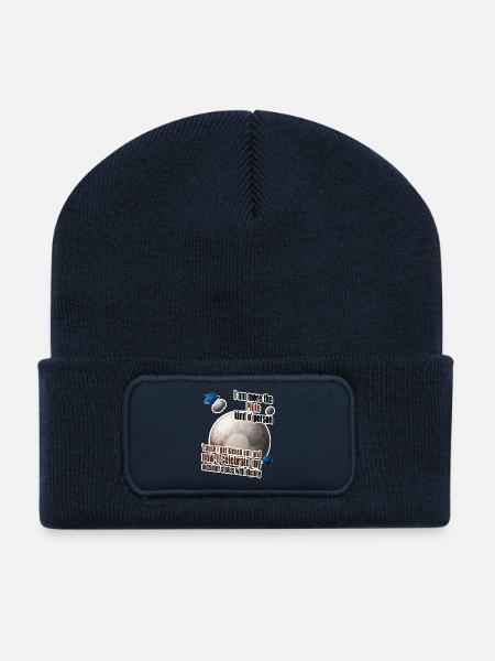 I am more the Pluto kind o' person - Recycled Patch Beanie - french navy