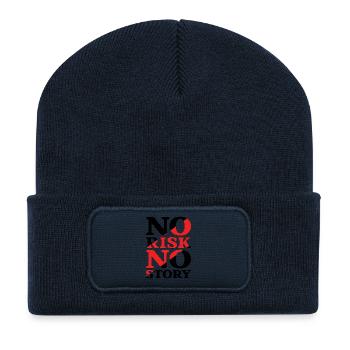 No Risk No Story - Recycled Patch Beanie - french navy - Front