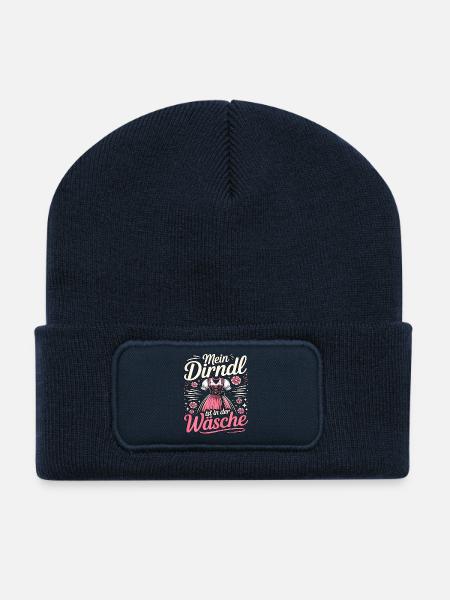 Mein Dirndl ist in der Wäsche - Recycelte Patch Beanie - French Navy