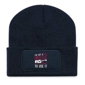 Hawaiian Ukulele Uke I've Got A - Recycled Patch Beanie - french navy - Front