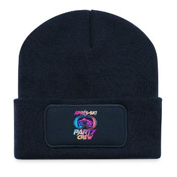 Apres Ski Party Crew Bunt - Recycelte Patch Beanie - French Navy - Vorne