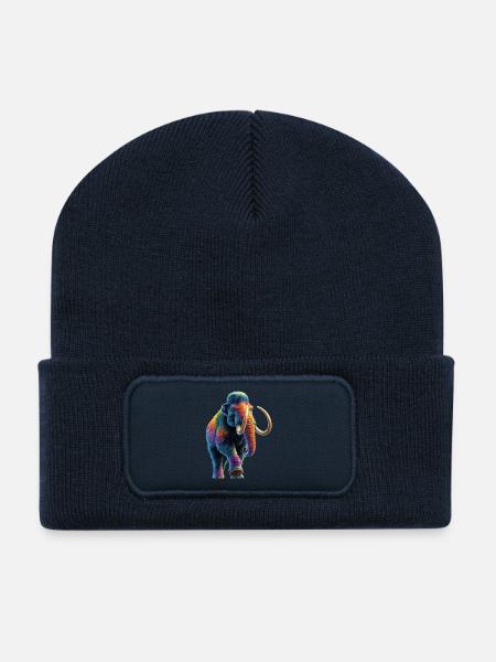 Mammut Wollhaarmammut Eiszeit Mammuts Süßes Mammut - Recycelte Patch Beanie - French Navy