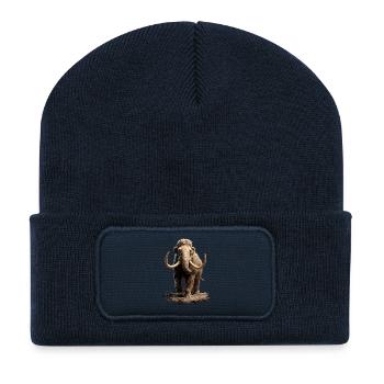 Mammouth Mammouth Laineux Âge glaciaire Mammouths Mammouth Doux - Beanie recyclé à patch - bleu marine - Devant