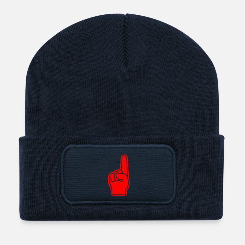 Supporter Sport USA - Beanie recyclé à patch - bleu marine