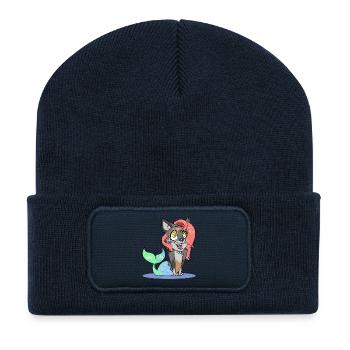 Coral (Chibi Version) (by Leni Riosa) - Recycled Patch Beanie - french navy - Front