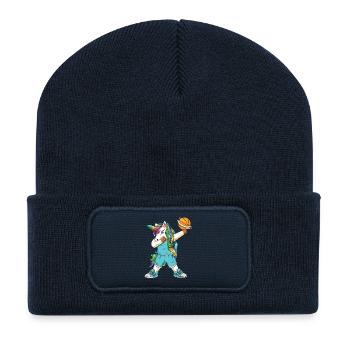 Funny Dabbing Basketball Unicorn Baller Sport Gift - Recycled Patch Beanie - french navy - Front