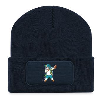 Funny Dabbing Football Unicorn Rainbow Sports Gift - Recycled Patch Beanie - french navy - Front