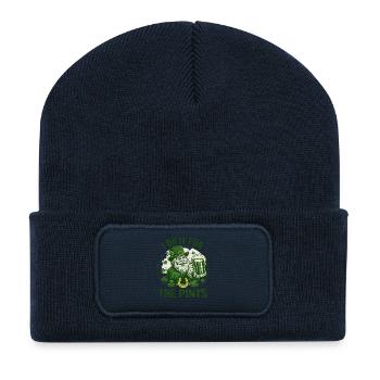 Leprechaun Pints Celebration - Recycled Patch Beanie - french navy - Front