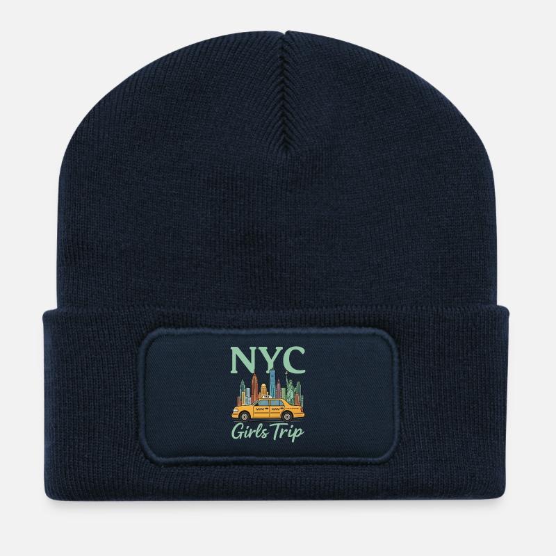 NYC Girls Trip - Recycelte Patch Beanie - French Navy