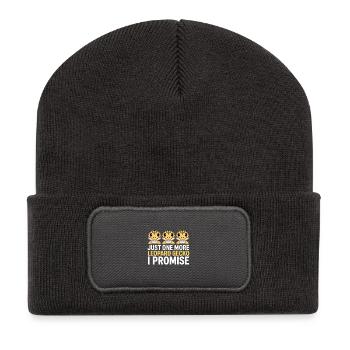 Prometteur du trio de gecko léopard - Beanie recyclé à patch - charbon - Devant
