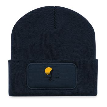 Penguin Surfer - Recycled Patch Beanie - french navy - Front