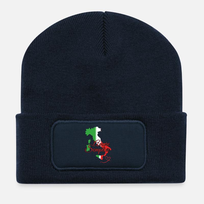 Amore Semplice Italia - Recycelte Patch Beanie - French Navy