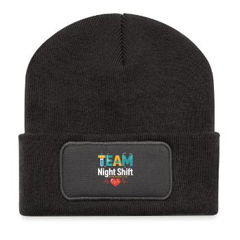 Team Night Shift Med Crew - Recycled Patch Beanie - dark grey - Front