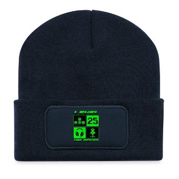 Gamer Level 25 Unlocked - Gaming - Recycelte Patch Beanie - French Navy - Vorne